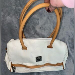 Relic White and Tan Satchel